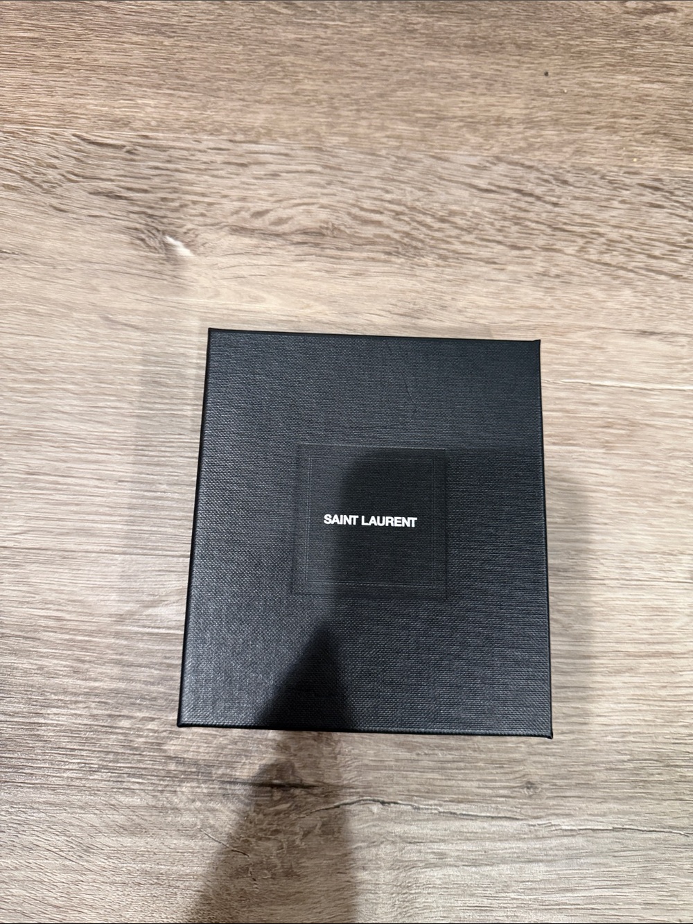 Saint Laurent EMPTY Black Textured Gift Box with White Logo